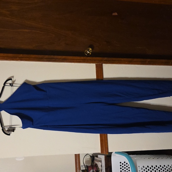 Chic Royal Blue Halter Jumpsuit - Picture 1 of 4
